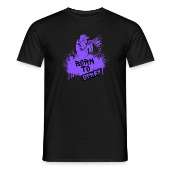Born to Spray Urban Art Graffiti Streetwear - Männer T-Shirt - Schwarz - Vorne - AI Model Male 178 light (178cm)