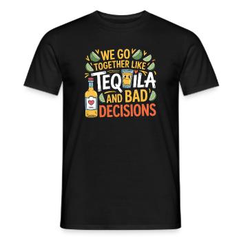 Tequila & Mauvaises décisions Cadeau d’amis drôles - T-shirt homme - noir - Devant - AI Model Male 178 light (178cm)