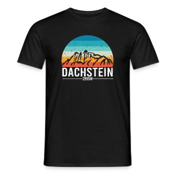 Dachstein Ramsau Austria Retro Sunset - Men's T-Shirt - black - Front - AI Model Male 178 light (178cm)