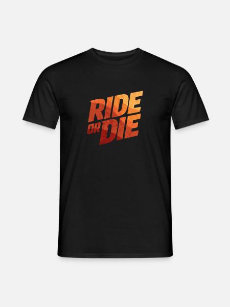 Ride or Die Gradient - Männer T-Shirt - Schwarz