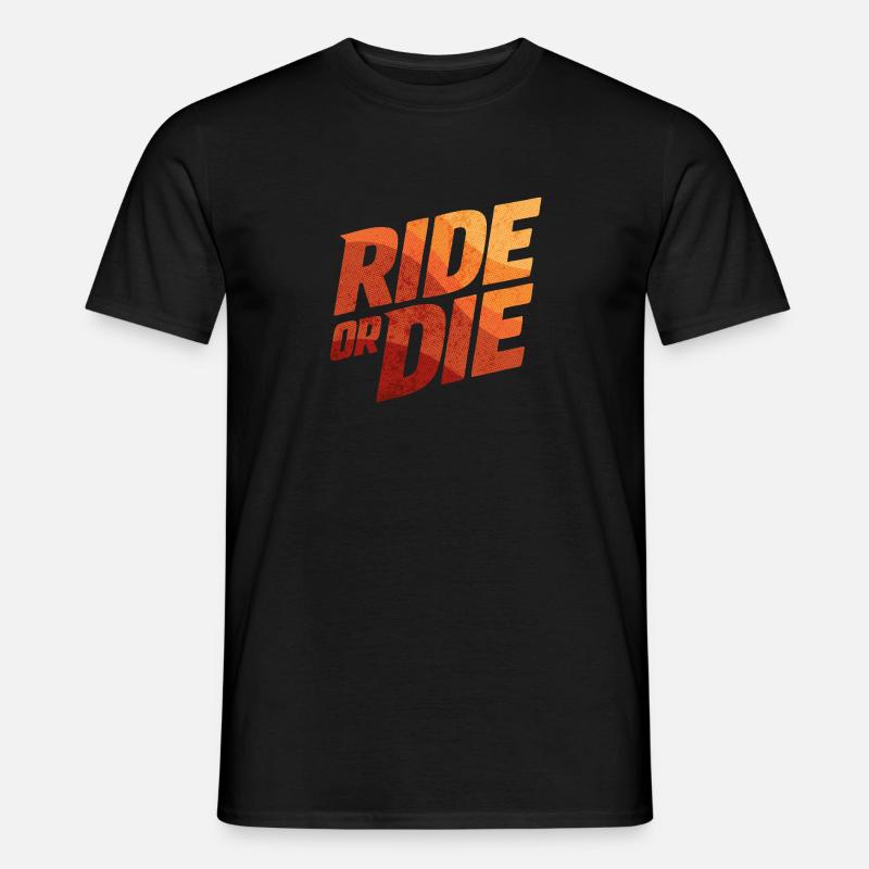 Ride or Die Gradient - Männer T-Shirt - Schwarz