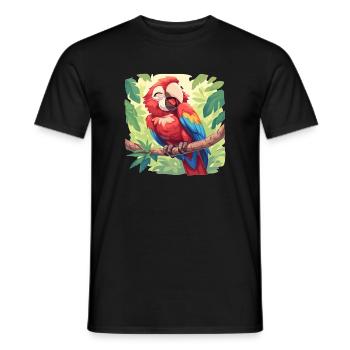 Macaw's Era - Men's T-Shirt - black - Front - AI Model Male 178 light (178cm)