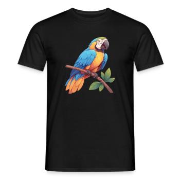 Macaw's Era - Men's T-Shirt - black - Front - AI Model Male 178 light (178cm)