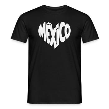 Mexico Lettering Heart - Men's T-Shirt - black - Front - AI Model Male 178 light (178cm)