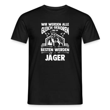 Jagd Jagen Waidmann Jäger - Männer T-Shirt - Schwarz - Vorne - AI Model Male 178 light (178cm)
