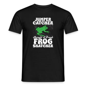 Frog Catcher Jumper Catcher Always A Proud Frog - Men's T-Shirt - black - Front - AI Model Male 178 light (178cm)