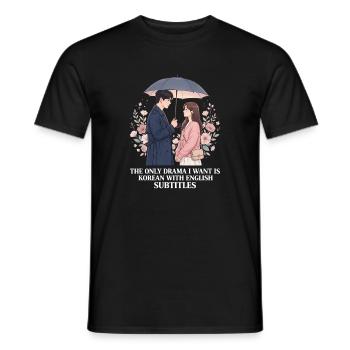 Drame coréen K-Drama Lover Kdrama - T-shirt homme - noir - Devant - AI Model Male 178 light (178cm)
