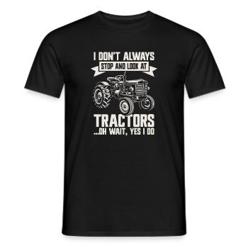 Tractor Farmer Farm Farming - Men's T-Shirt - black - Front - AI Model Male 178 light (178cm)
