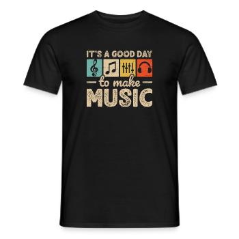 Musik-DJ Komponist Musiker Musikproduzent - Männer T-Shirt - Schwarz - Vorne - AI Model Male 178 light (178cm)