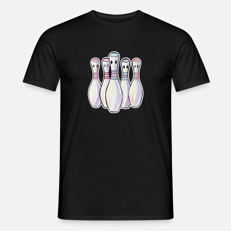 Bowling Pins Comic Look - Men’s T-shirt - black