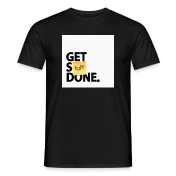 Get Stuff Done Lustiges Büro Motivation Design - Männer T-Shirt - Schwarz - Vorne - AI Model Male 178 light (178cm)