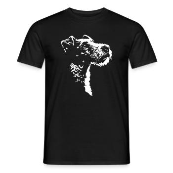 Silhouette Fox Terrier Fox Terrier Des chiens Wilsigns - T-shirt homme - noir - Devant - AI Model Male 178 light (178cm)