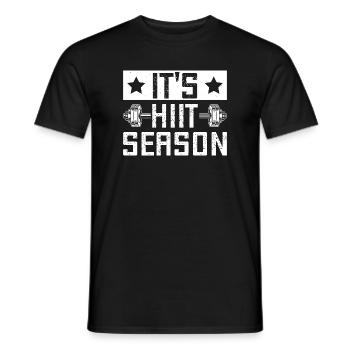 Gym Junkies It ́s Hiit Season Calisthenics Fitness - Men's T-Shirt - black - Front - AI Model Male 178 light (178cm)