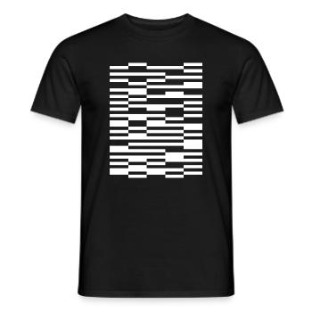 T-shirt design de motifs de lignes géométriques - T-shirt homme - noir - Devant - AI Model Male 178 light (178cm)
