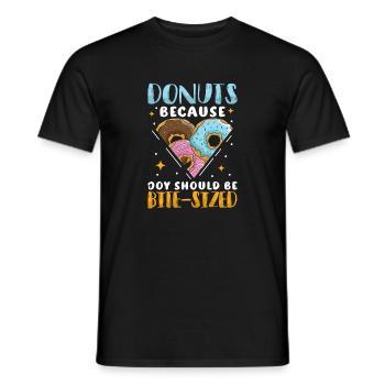Donut fast food - Men's T-Shirt - black - Front - AI Model Male 178 light (178cm)