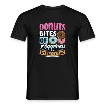 Donut fast food - Men's T-Shirt - black - Front - AI Model Male 178 light (178cm)
