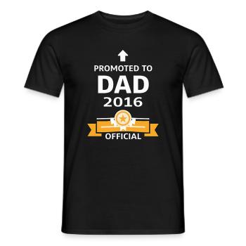 Beförderung zum Vater 2016 - Männer T-Shirt - Schwarz - Vorne - AI Model Male 178 light (178cm)