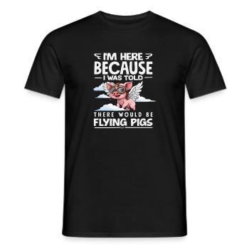 On m’a dit qu’il y avait des cochons volants - T-shirt homme - noir - Devant - AI Model Male 178 light (178cm)
