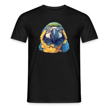 Macaw's Era - Men's T-Shirt - black - Front - AI Model Male 178 light (178cm)