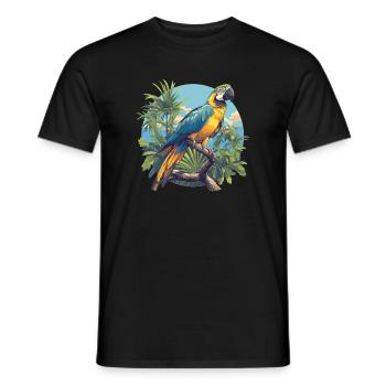 Macaw's Era - Men's T-Shirt - black - Front - AI Model Male 178 light (178cm)