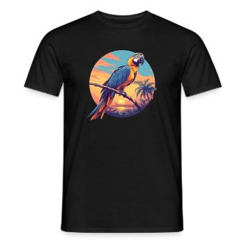 Macaw's Era - Men's T-Shirt - black - Front - AI Model Male 178 light (178cm)