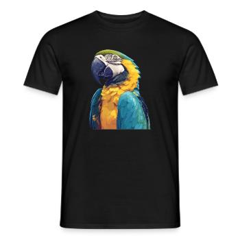 Macaw's Era - Men's T-Shirt - black - Front - AI Model Male 178 light (178cm)