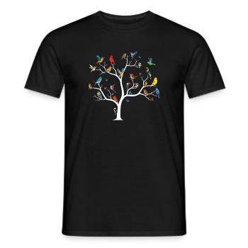 Bird Watching Birding Bird Watcher Bird Nerd - Men's T-Shirt - black - Front - AI Model Male 178 light (178cm)