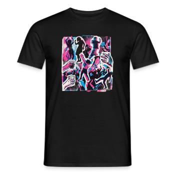 90s Retro Party - Männer T-Shirt - Schwarz - Vorne - AI Model Male 178 light (178cm)