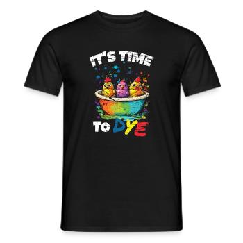 Couleurs drôles de teinture d’œufs pour artistes de Pâques - T-shirt homme - noir - Devant - AI Model Male 178 light (178cm)