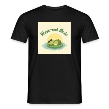 Chill Frog Fashion Weekend - Men's T-Shirt - black - Front - AI Model Male 178 light (178cm)