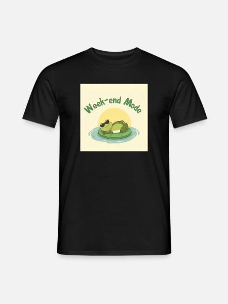 Week-end Mode Grenouille Chill - T-shirt homme - noir