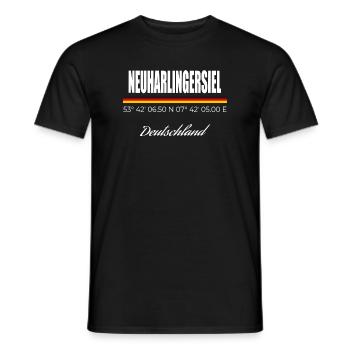 Neuharlingersiel - Männer T-Shirt - Schwarz - Vorne - AI Model Male 178 light (178cm)