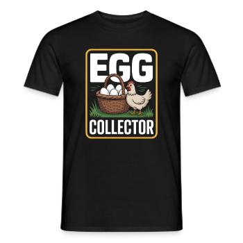 Eggs Collector Hühnerhalter Huhn - Männer T-Shirt - Schwarz - Vorne - AI Model Male 178 light (178cm)