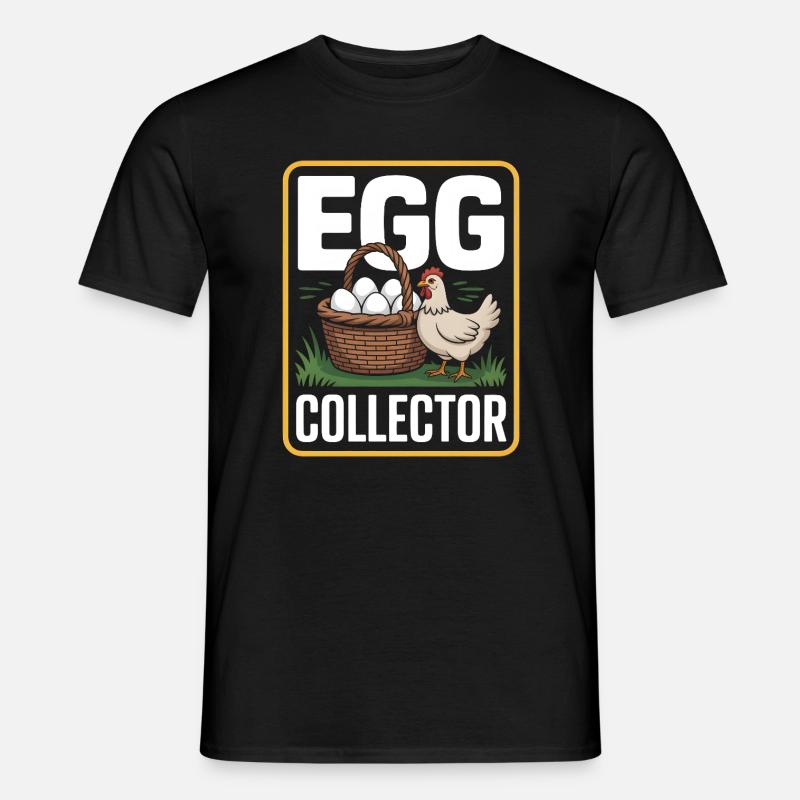 Eggs Collector Hühnerhalter Huhn - Männer T-Shirt - Schwarz