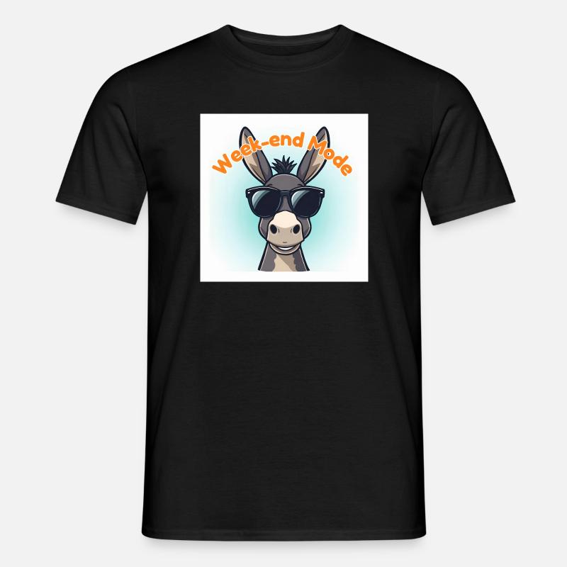 Esel-Wochenend-Mode - Männer T-Shirt - Schwarz