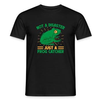 Frog Catcher Not A Disaster Frog - Men's T-Shirt - black - Front - AI Model Male 178 light (178cm)
