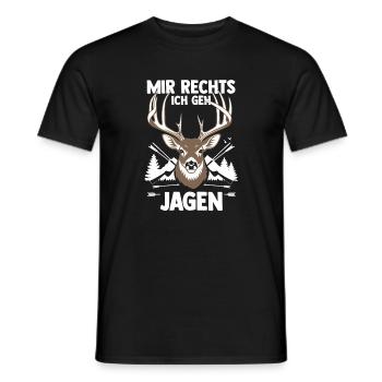 Jagd Jagen Waidmann Jäger - Männer T-Shirt - Schwarz - Vorne - AI Model Male 178 light (178cm)