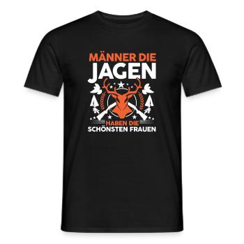 Jagd Jagen Waidmann Jäger - Männer T-Shirt - Schwarz - Vorne - AI Model Male 178 light (178cm)