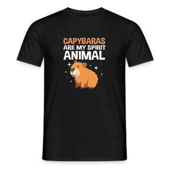 Capybara Capibara - T-shirt homme - noir - Devant - AI Model Male 178 light (178cm)
