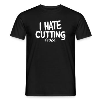 Je déteste Cutting Phase Fitness Diet GYM Gym - T-shirt homme - noir - Devant - AI Model Male 178 light (178cm)