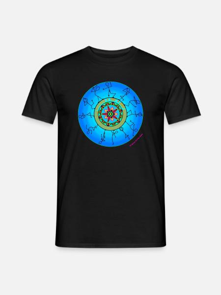 Release the Vibe - Handgezeichnetes Mandala Art - Männer T-Shirt - Schwarz