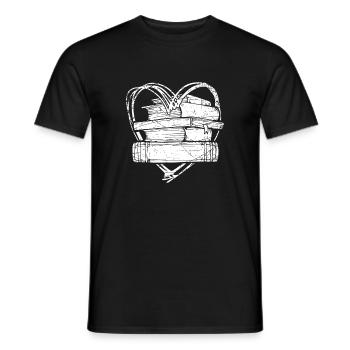 Liebe Bücher lesen - Männer T-Shirt - Schwarz - Vorne - AI Model Male 178 light (178cm)