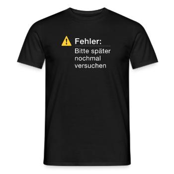 Fehler: Bitte noch einmal versuchen Informatik - Männer T-Shirt - Schwarz - Vorne - AI Model Male 178 light (178cm)
