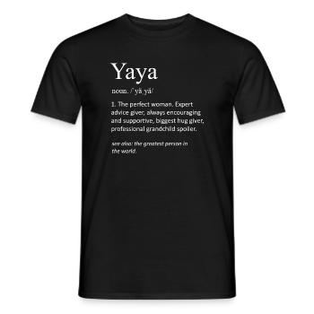 Yaya Substantiv Definition Filipino Haushelfer - Männer T-Shirt - Schwarz - Vorne - AI Model Male 178 light (178cm)