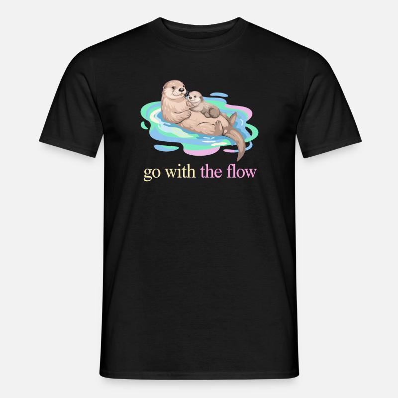 Nimm das Flow Otter Duo - Männer T-Shirt - Schwarz