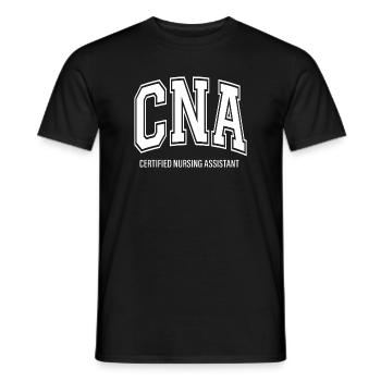 CNA Certified Nursing Assistant - Men's T-Shirt - black - Front - AI Model Male 178 light (178cm)
