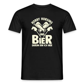 Bier Pferd Hobby Horsing - Männer T-Shirt - Schwarz - Vorne - AI Model Male 178 light (178cm)