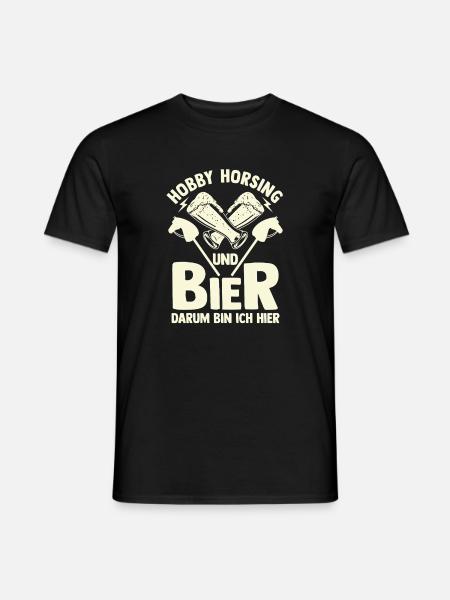 Bier Pferd Hobby Horsing - Männer T-Shirt - Schwarz