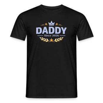 Daddy Since 2026 – Proud Dad Design - Men's T-Shirt - black - Front - AI Model Male 178 light (178cm)