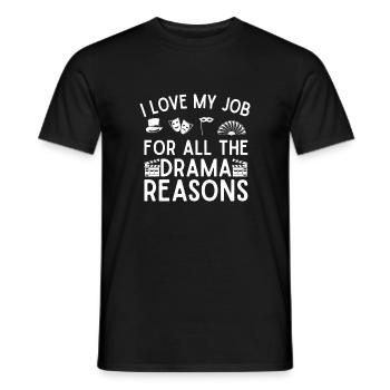 Theater I Love My Job Actor Musical Design - Men's T-Shirt - black - Front - AI Model Male 178 light (178cm)
